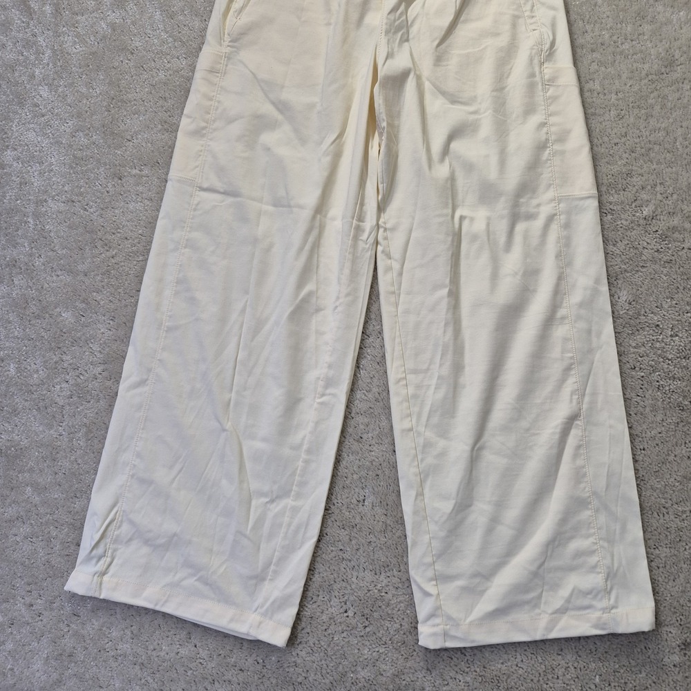 Prana Send Off Pants Womens Medium Yellow Wide Leg Drawstring Comfort Athleisure - Picture 11 of 15